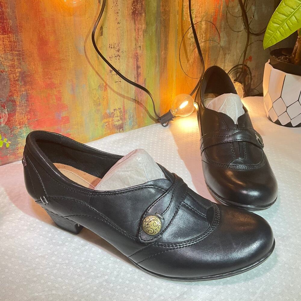 Cobb Hill Women's Slip-on Pump, 9.5 M US, Black Leather